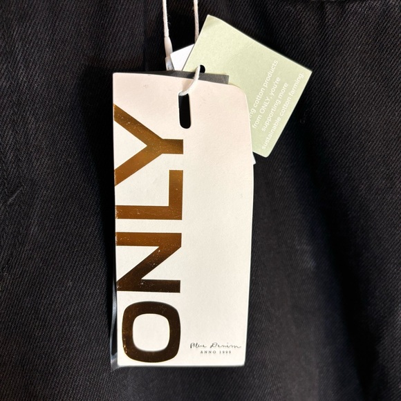 ONLY JEANS Sz 31 x 36 Tall Jeans Wide Leg 5 Pockets Black New with Tags - Picture 5 of 13